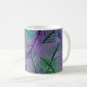 ボタニカル葉、&パープルマグカップ コーヒーマグカップ (正面右)