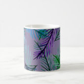 ボタニカル葉、&パープルマグカップ コーヒーマグカップ (中央)