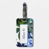 ボタニカル葉、ラゲッジタグ付き/レザー ラゲッジタグ (裏面縦)