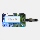 ボタニカル葉、ラゲッジタグ付き/レザー ラゲッジタグ (裏面横)