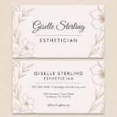 ボタニカル赤面とブラックエステティシャン美しい 名刺