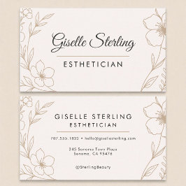 ボタニカル赤面とブラックエステティシャン美しい 名刺