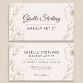 ボタニカル赤面とブラックメイクアップアーティスト美しい 名刺