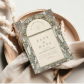 ボタニカル赤面アーチ結婚アールヌーボー セーブザデート