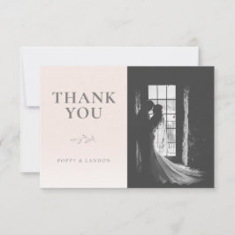 ボタニカル赤面ピンクフラットサンキューカード サンキューカード