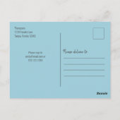 ボタニカル野生誕生日バードトロピカルグリーン ポストカード (裏面)