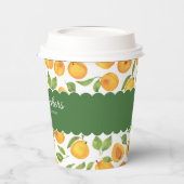 ボタニカル金ゴールドアプリコットカスタマイズ 紙コップ (左)