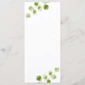 ボタニカル金ゴールドグリーンメニューカード メニュー (裏面)