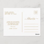 ボタニカル金ゴールドグリーンリーサンキュー ポストカード (裏面)