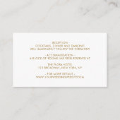 ボタニカル金ゴールドグリーン結婚リーリースの詳細情報 エンクロージャーカード (裏面)