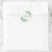 ボタニカル金ゴールドパーソナライズされたグリーンリー スクエアシール (バッグ)