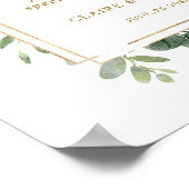 ボタニカル金ゴールドラブズスイートデザートバーサイン ポスター (角)