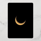 ボタニカル金ゴールド新年のイブパーティの招待状フォイ 箔招待状 (裏面)