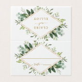 ボタニカル金ゴールド結婚ダイヤモンドグリーン座席表 (外部フラット)