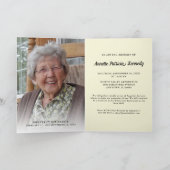 ボタニカル金ゴールド記念折り畳み招待状 招待状 (内部)