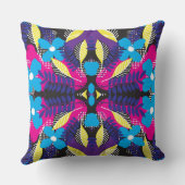 ボタニカル離れパターン装飾用クッション クッション (裏面)