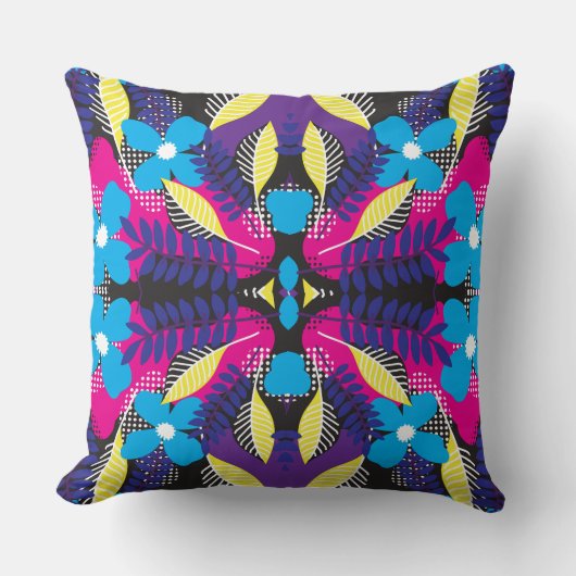 ボタニカル離れパターン装飾用クッション クッション (正面)