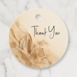 ボタニカル アイボリー クリーム ボヘミアンテクスチャード ウェディング フェイバータグ