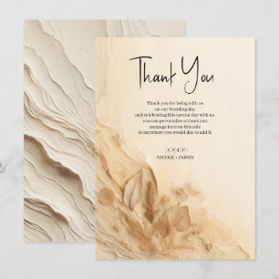 ボタニカル アイボリー クリーム ボヘミアンテクスチャード ウェディング 招待状