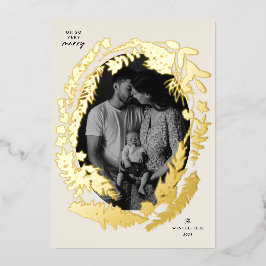 ボタニカル・インプレッションズ・フレーム・クリスマス 箔シーズンカード