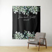 ボタニカル ウェディング リーブス モダン グリーナリー ウォーターフォール タペストリー (インサイチュ)