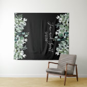 ボタニカル ウェディング リーブス モダン グリーナリー ウォーターフォール タペストリー (インサイチュ(横))