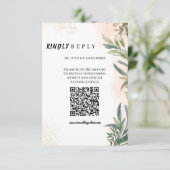 ボタニカル ウォーターカラー ウェディング RSVP カード (スタンド正面)