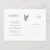 ボタニカル・ウォーターカラー・セーブ・ザ・デート 案内ポストカード (裏面)