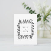 ボタニカル・ウォーターカラー・セーブ・ザ・デート 案内ポストカード (スタンド正面)