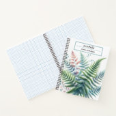 ボタニカル カラフルな Fern の葉の水彩  ノートブック (内部)