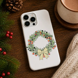 ボタニカル クリスマスリース iPhone 16 PROケース