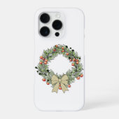 ボタニカル クリスマスリース iPhoneケース (裏面)
