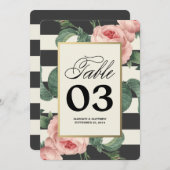 ボタニカル グラムール | テーブル ナンバー 招待状 (正面/裏面)