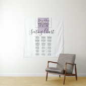 ボタニカル コットン植物 ラベンダー ウェディング シーティング   タペストリー (インサイチュ)