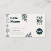 ボタニカル コーヒー カフェ QRコード名刺 ロイヤリティカード (正面)