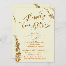 ボタニカル ゴールドのハッピーエンド, アイボリー 招待状