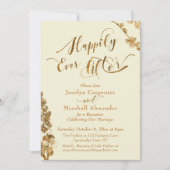 ボタニカル ゴールド ハッピーエバーのアフター, アイボリー 招待状 (正面)