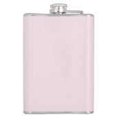 ボタニカル シックな ブラッシュピンクの水彩花イラスト フラスク (裏面)