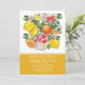 ボタニカル シトラス ウォーターカラー ウェディング 招待状 (スタンド正面)