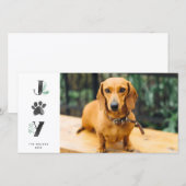 ボタニカル ジョイ・パウプリント | ペットの写真 シーズンカード (正面/裏面)