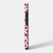 ボタニカル ダマスク 白 ポピー iPhone カバー (左側面)