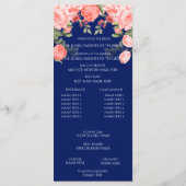 ボタニカル ダークブルーとコーラル フラワー - プログラム (裏面)