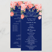 ボタニカル ダークブルーとコーラル フラワー - プログラム (正面/裏面)