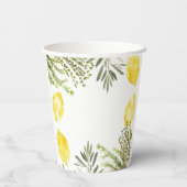 ボタニカル ハーブ レモン 水彩 結婚前のお茶会 紙コップ (裏面)