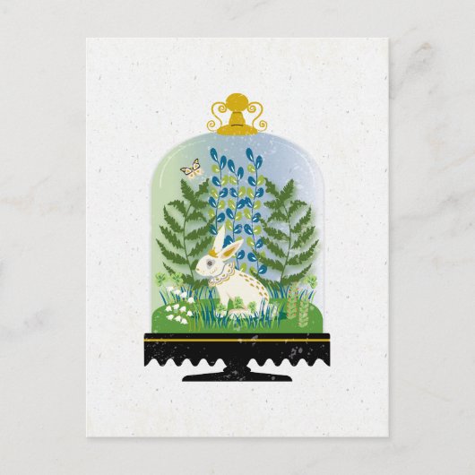 ボタニカル バニー ラビット クロシェ 3 ポストカード (正面)