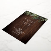 ボタニカル・バーンワッド・スパークル・ストリング・ライト・ウェディング 箔招待状 (回転した状態)