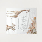 ボタニカル パンパス グラス モダン ギラファ サファリ シック タペストリー (正面(横))