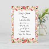 ボタニカル ピンク サマー フルーツとフラワーズ メニュー カード (スタンド正面)