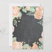 ボタニカル ピンク 花 60歳 誕生日 招待状 (裏面)