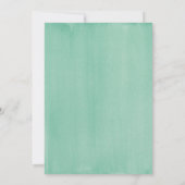 ボタニカル ピーチ ウォーターカラー ローズ フラワーズ ウェディング 招待状 (裏面)